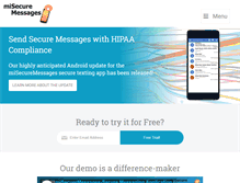 Tablet Screenshot of misecuremessages.com